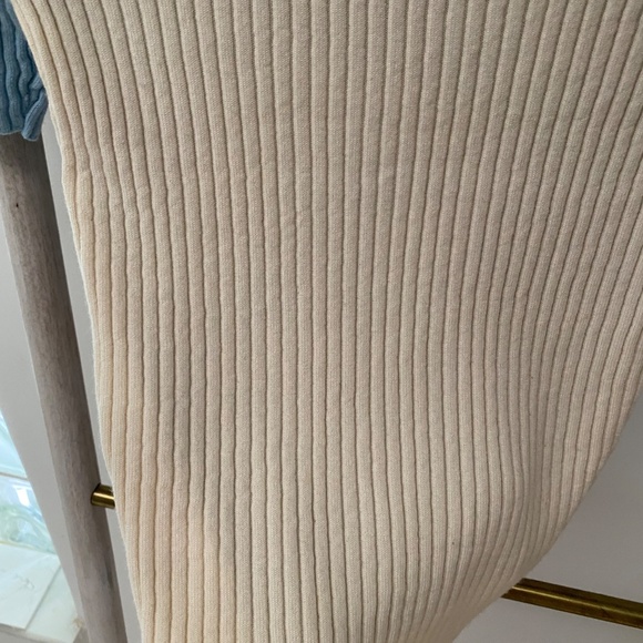 Akris Punto 100% Virgin Wool Short Sleeves Sweater Baby Blue White Size 2 $645 - Picture 11 of 15